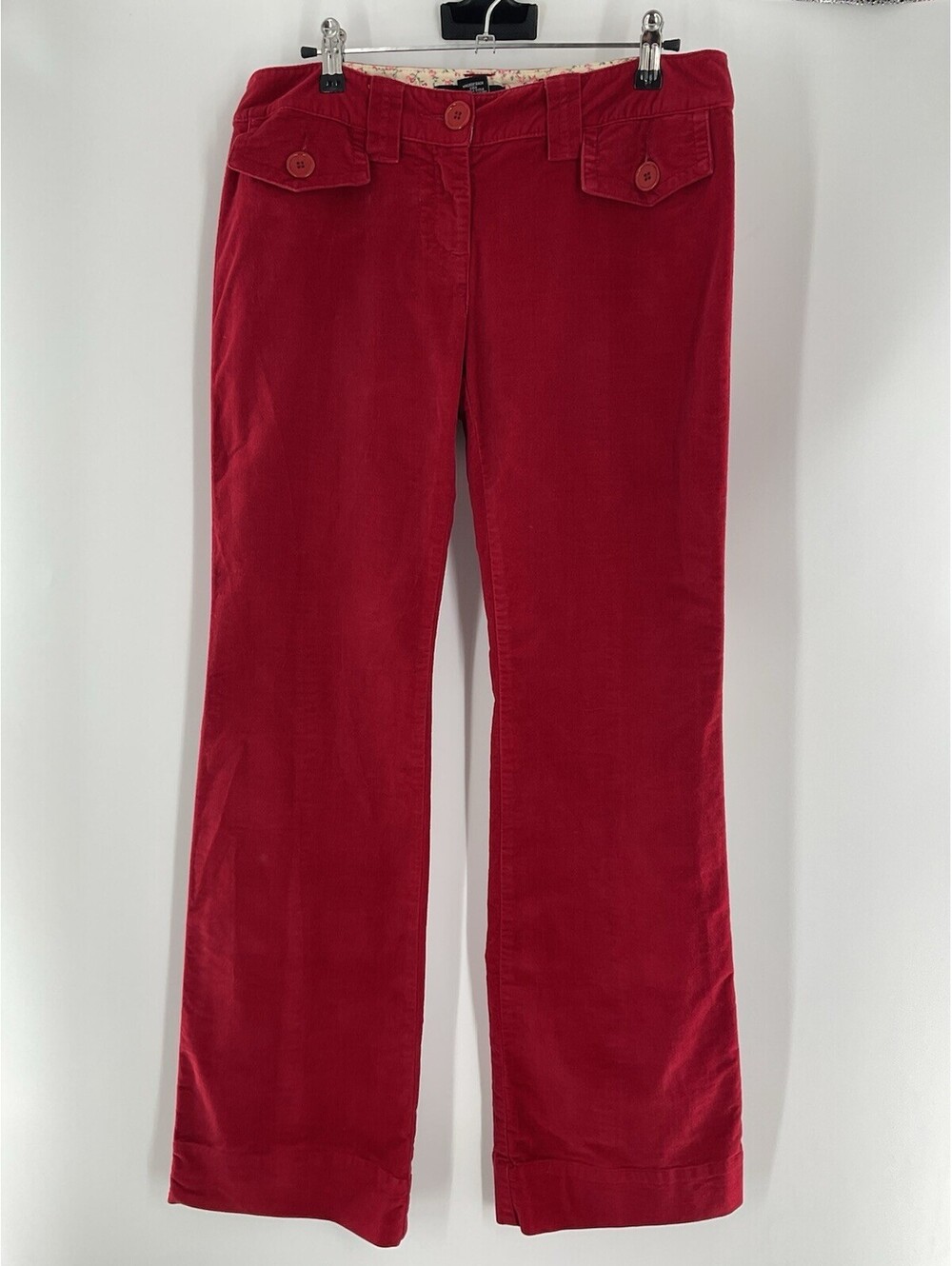 Moda International Women’s Size 8 Velvet Red Dress Pants Straight Leg 038